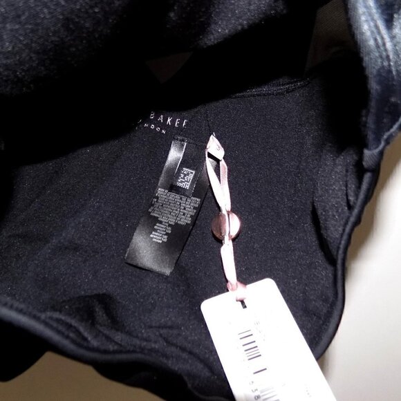 Ted Baker London One Piece Swimsuit US Size 8 Black Mesh Panels Ted Size 3 New - Picture 7 of 7